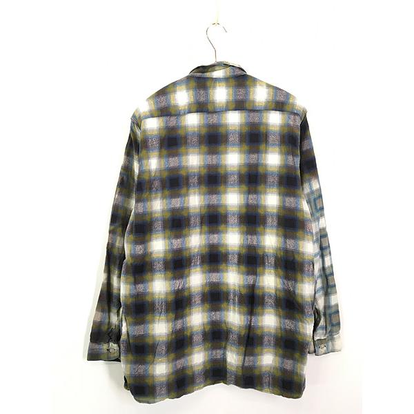 古着 50s BRENT マチ付 オンブレ シャドー チェック プリント 古着 50s BRENT マチ付 オンブレ シャドー チェック プリント