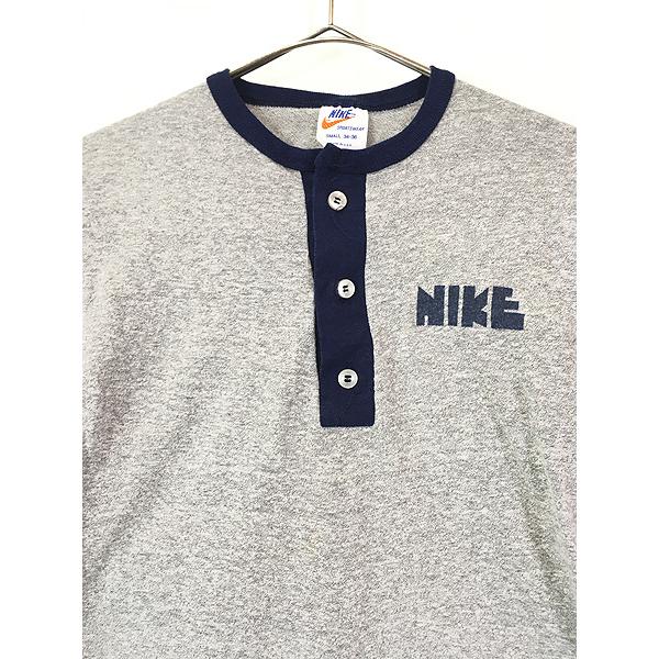 古着 70s USA製 NIKE ゴツナイキ ヘンリーネック ベースボール T 古着 70s USA製 NIKE ゴツナイキ ヘンリーネック ベースボール T