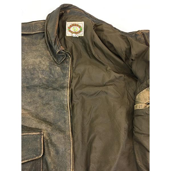 古着 80s USA製 BANANA REPUBLIC A-2 Type 本革 レザー フライング