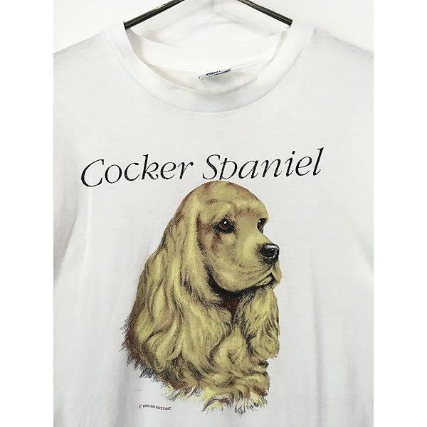 古着 90s USA製 犬 コッカー スパニエル アニマル Tシャツ M : 古着屋 