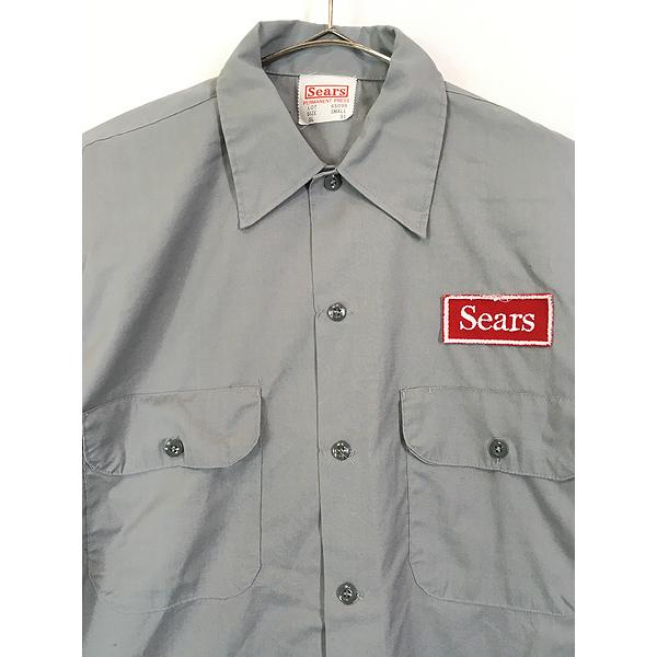 古着 70s Sears 「Sears」 PERMANENT PRESS オールド ワーク シャツ S 
