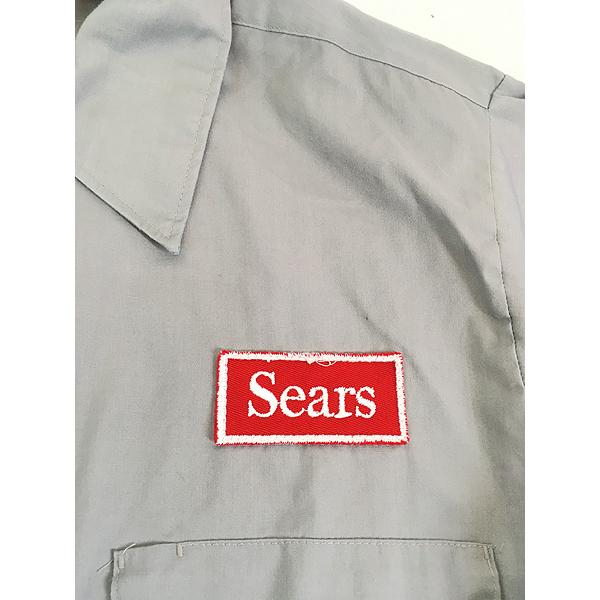 古着 70s Sears 「Sears」 PERMANENT PRESS オールド ワーク シャツ S 