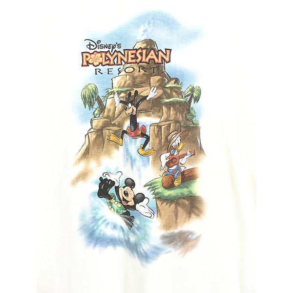 古着 00s Disney 「Polynesian Resort」 ミッキー ドナルド グーフィー パーク Tシャツ XL 古着｜dracaena｜02