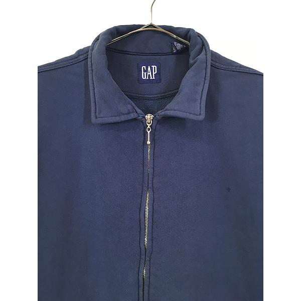 古着 90s GAP 襟付き フルジップ スウェット トレーナー 古着 90s GAP 襟付き フルジップ スウェット トレーナー