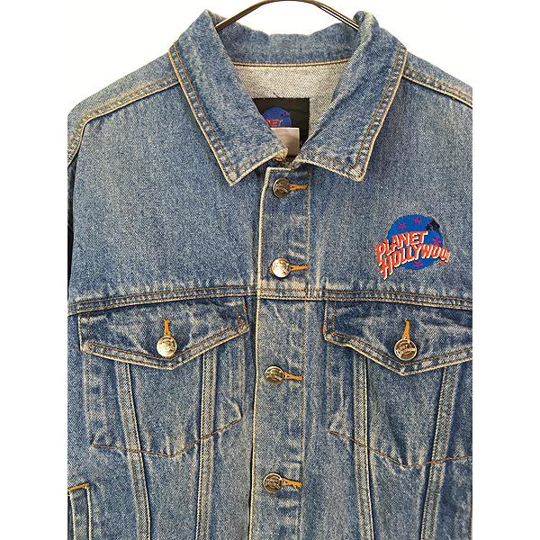 古着 90s PLANET HOLLYWOOD 「Atlanta」 刺しゅう デニム 古着 90s PLANET HOLLYWOOD 「Atlanta」 刺しゅう デニム