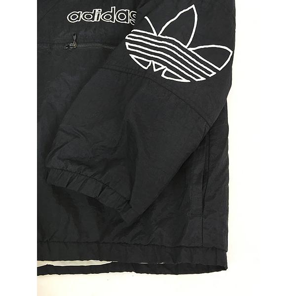古着 90s adidas BIG ロゴ & トレフォイル パデット フーデッド 古着 90s adidas BIG ロゴ & トレフォイル パデット フーデッド