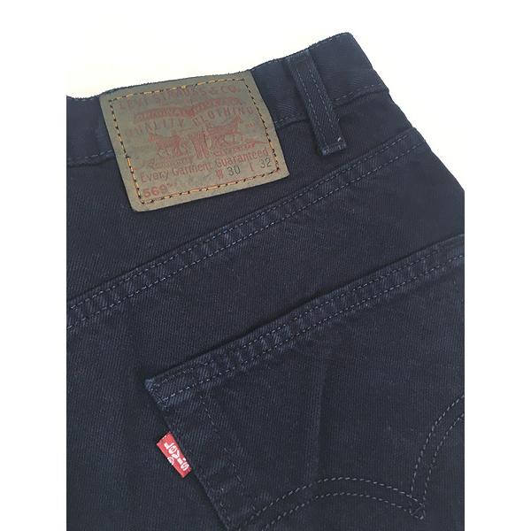 濃紺 00s リーバイス 569 デニム ワイド w30 L32 古着 古着 00s USA製 Levi's 569 ネイビー カラー デニム パンツ