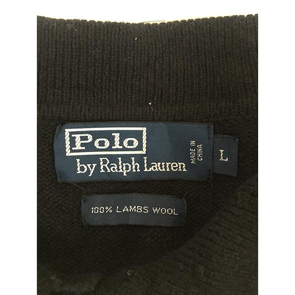 古着 Polo Ralph Lauren ポニー ワンポイント 襟付き 上質 ラムウール 