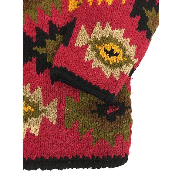 ボリビア製古着【ウールネイティブ ボーダー ニット カーディガン】メンズ XL程 178739817.jpg?cmsp_timestamp=