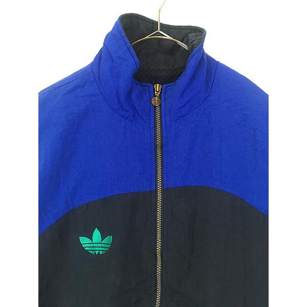 古着 90s adidas トレフォイル 刺しゅう メッシュ 切替 ナイロン