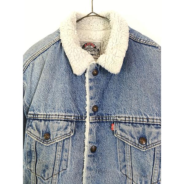 古着 90s USA製 Levi's 70609-4891 ブルー デニム ボア