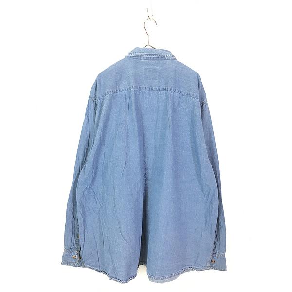 古着 SANDY RIVER 犬 ブラック ドッグ アニマル 刺しゅう デニム BD  