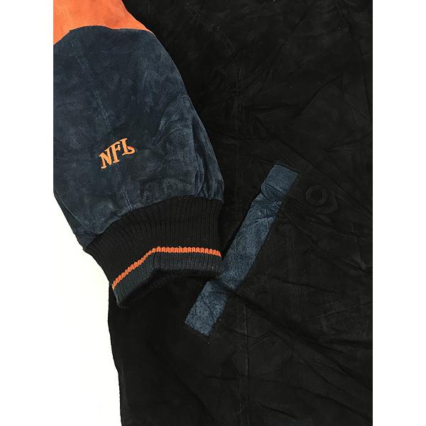 古着 NFL Denver Broncos ブロンコス 本革 オール スエード レザー 