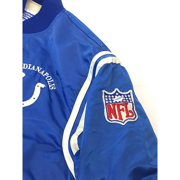 古着 80s USA製 NFL Indianapolis Colts コルツ 光沢 サテン 古着 80s USA製 NFL Indianapolis Colts コルツ 光沢 サテン