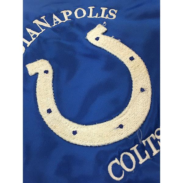 古着 80s USA製 NFL Indianapolis Colts コルツ 光沢 サテン 古着 80s USA製 NFL Indianapolis Colts コルツ 光沢 サテン