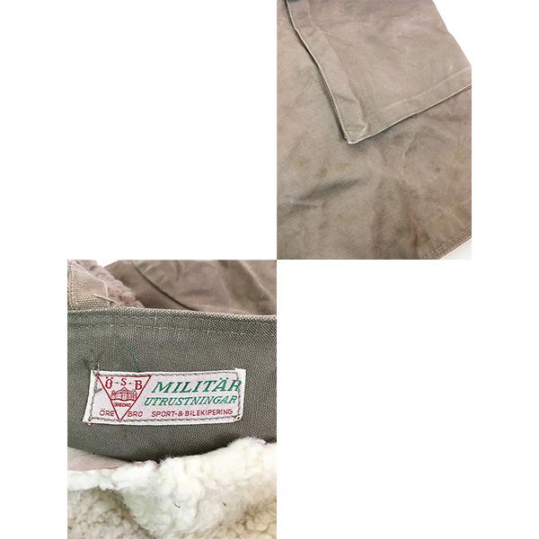 1940～50年代製！スウェーデン軍納入実物品！キャンバス襟ムートンコート 40年代 50年代 40s 50s ミリタリー ユーロ ヨーロッパ 白 ボア
