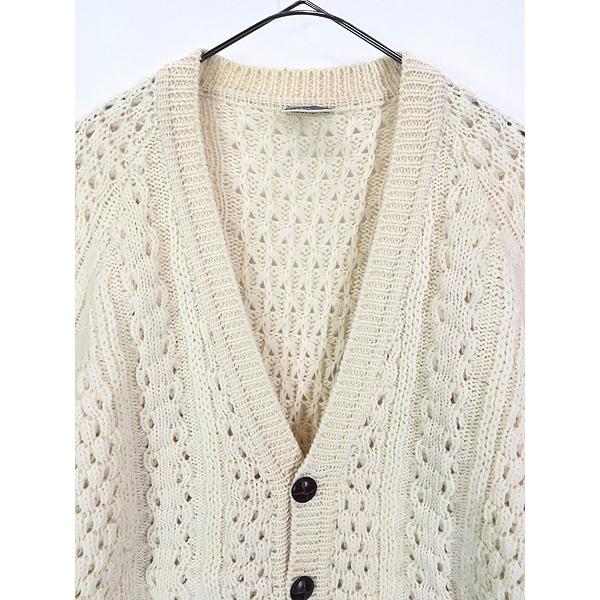 ラルフローレン　手編み　フィッシャーマンニット　カーディガン　オリーブ　美品 ラルフローレン 手編み フィッシャーマンニット カーディガン