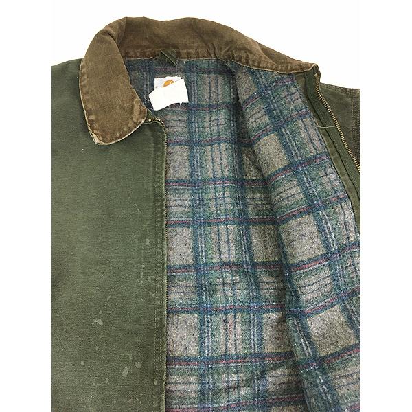 古着 80s USA製 Carhartt 裏地 チェック ブランケット MOS モス