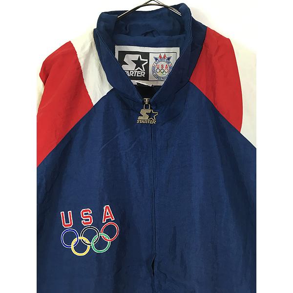 古着 90s STARTER製 イーグル USA 五輪 オリンピック ナイロン 古着 90s STARTER製 イーグル USA 五輪 オリンピック ナイロン