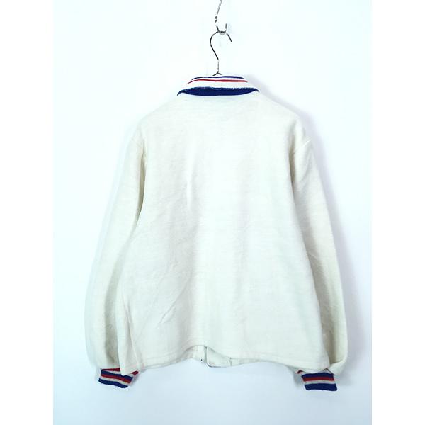 古着 60s BUTWIN トリコロール カラー 開襟 オープンカラー フリース 