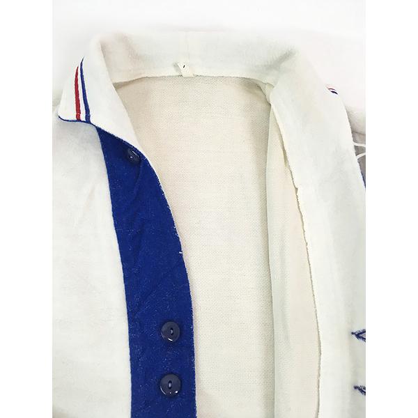 古着 60s BUTWIN トリコロール カラー 開襟 オープンカラー フリース 
