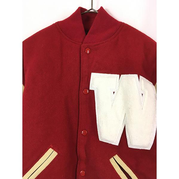 古着 90s USA製 Ripon Jackets 「W」 本革 レザー ウール 古着 90s USA製 Ripon Jackets 「W」 本革 レザー ウール
