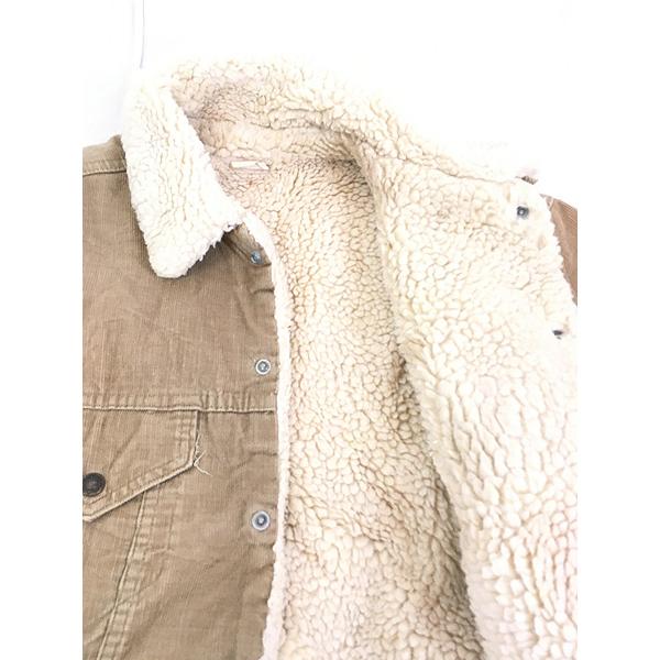 70's Levi's 70605コーズボアジャケット ベージュUSA製40 古着 70s Levis 70605 コーデュロイ ボア ジャケット ブルゾン
