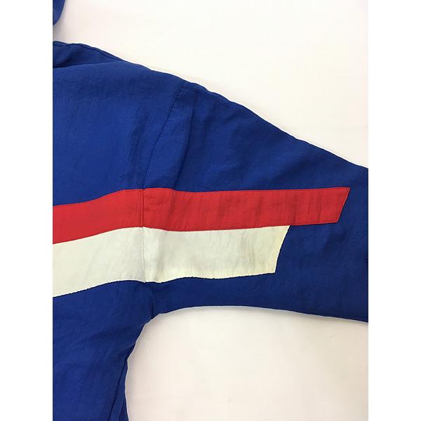 古着 90s adidas トリコロール ハーフジップ ナイロン