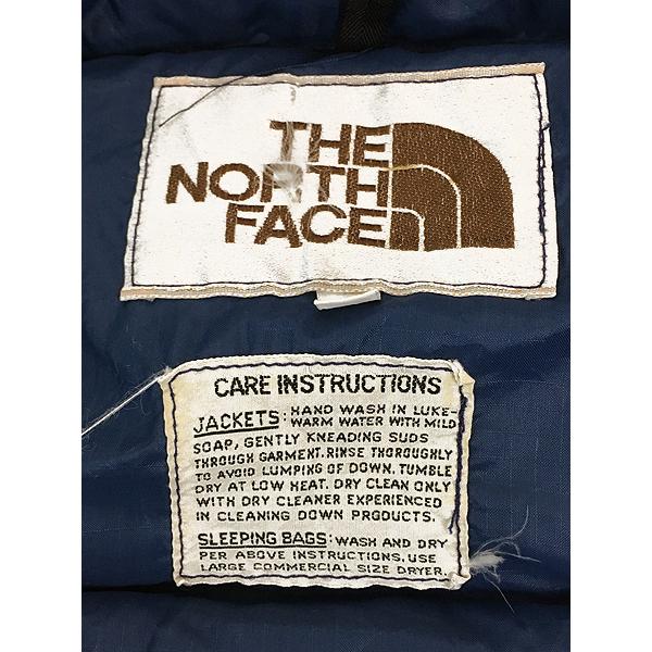 古着 70s TNF The North Face 茶タグ 軽量 ナイロン ダウン ベスト XXS