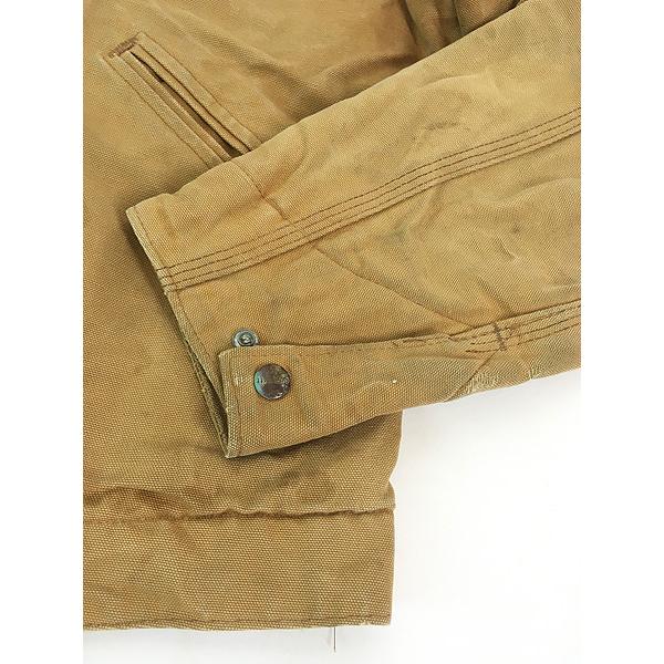 古着 90s Carhartt 裏地 ストライプ ブランケット ブラウン