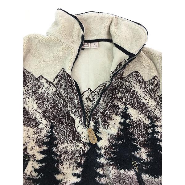 古着 90s USA製 WoolRich スキーヤー 雪山 自然 総柄 ハーフ
