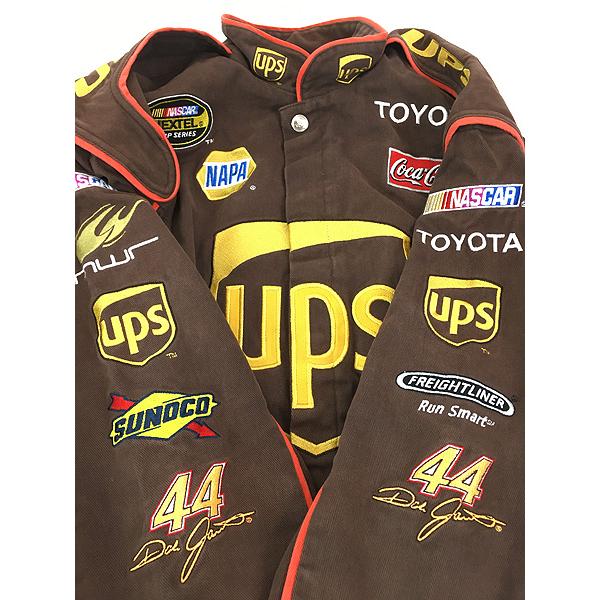 古着 CHASE 「UPS」 企業 刺しゅう レーシング ジャケット XL