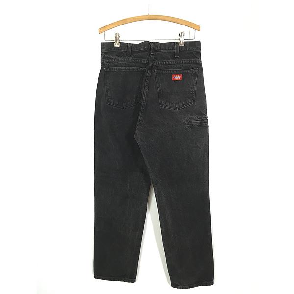 古着 00s Dickies Wニー ブラック デニム ワーク パンツ