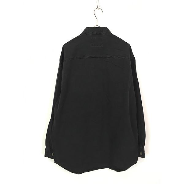【希少】90s LEVI’S RED TAB ブラックデニムシャツ M相当 古着 90s Levi's Red Tab 100% コットン ブラック デニム シャツ