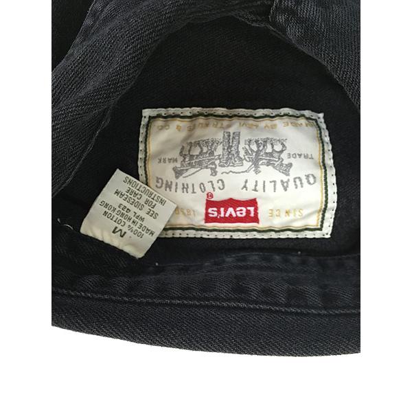 古着 90s Levi's Red Tab 100% コットン ブラック デニム シャツ