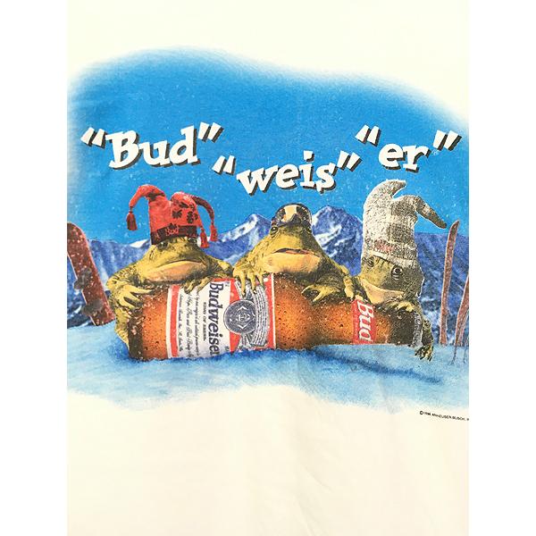 古着 90s Budweiser バドワイザー レアパターン!! カエル ビール 古着 90s Budweiser バドワイザー レアパターン!! カエル ビール