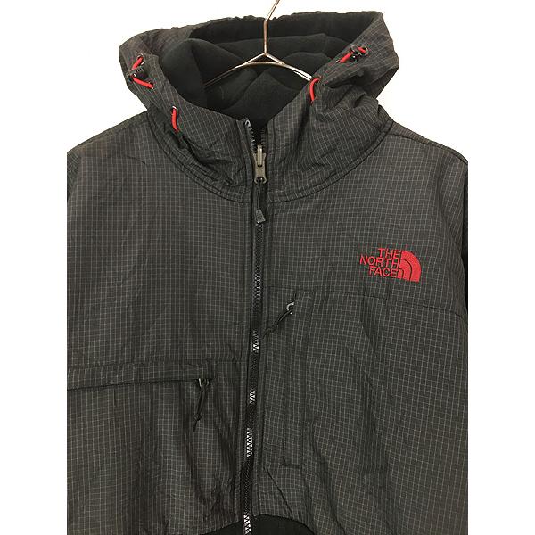 古着 TNF The North Face 黒×チェック POLARTEC デナリ フリース