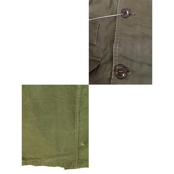 古着 40-50s 米軍 M-47 ミリタリー コットンサテン オーバー コート 