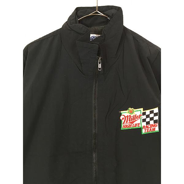 古着 90s USA製 Miller Racing Team ビール 企業 刺しゅう