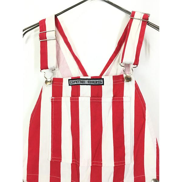 GAME BIBS ゲームビブス ストライプ オーバーオール ゲームビブス