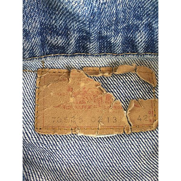 古着 80s USA製 Levi's 70505-0213 4th 濃紺 ブルー デニム 古着 80s USA製 Levi's 70505-0213 4th 濃紺 ブルー デニム