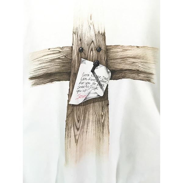 古着 90s Jesus イエス キリスト 十字架 手紙 メッセージ 両面