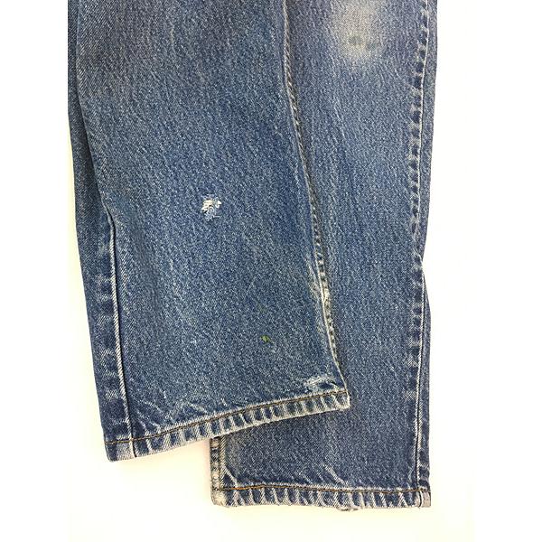 古着 90s Levi's 505-0216 縦落ち 濃紺 ブルー デニム パンツ ジーンズ