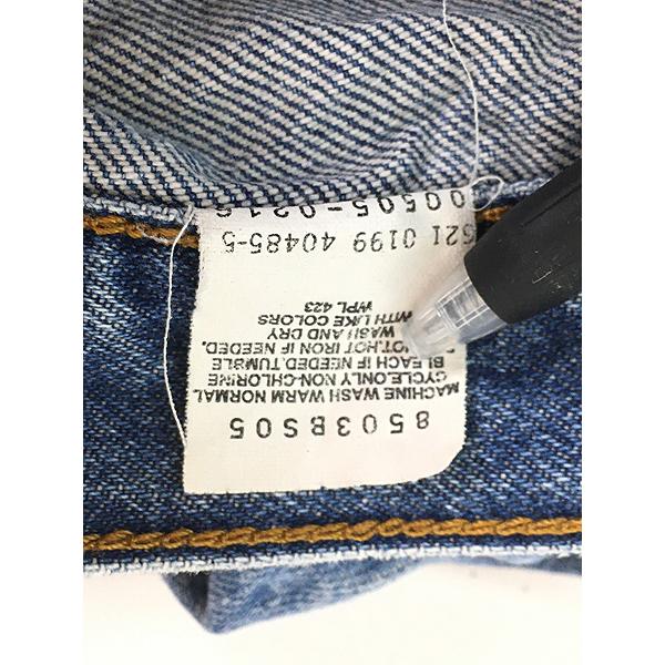 古着 90s Levi's 505-0216 縦落ち 濃紺 ブルー デニム パンツ ジーンズ