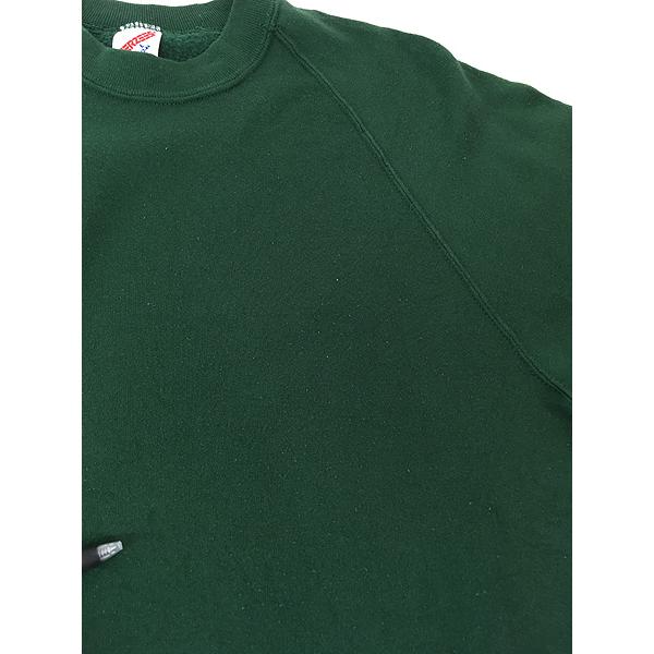 90s 古着 JERZEES ブランク スウェット 無地 緑 XL オールド 【公式通販】