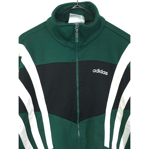 古着 90s adidas 緑×黒×白 クレイジー パターン ジャージ トップ 古着 90s adidas 緑×黒×白 クレイジー パターン ジャージ トップ