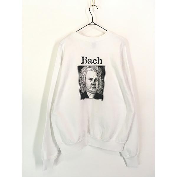 90s バッハ bach 偉人 スウェット グレー 前V USA製 90s バッハ bach 偉人 スウェット グレー 前V USA製