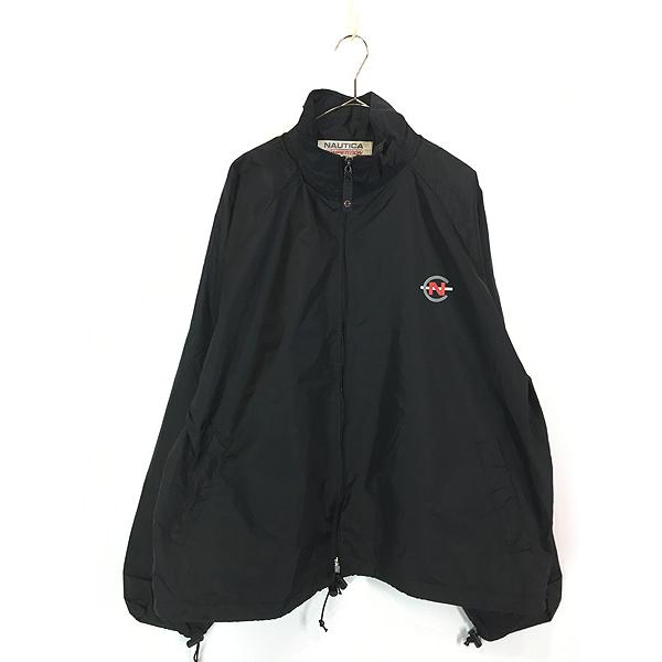 古着 90s NAUTICA COMPETITION 両面 ロゴ プリント ナイロン ジャケット XL位 古着 | 