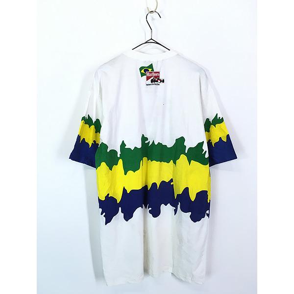 「Deadstock」 古着 90s Marlboro Brazilian Team F1 マルボロ 企業 レーシング Tシャツ L位 古着｜dracaena｜03