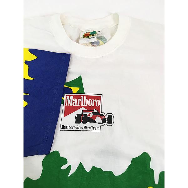 「Deadstock」 古着 90s Marlboro Brazilian Team F1 マルボロ 企業 レーシング Tシャツ L位 古着｜dracaena｜05